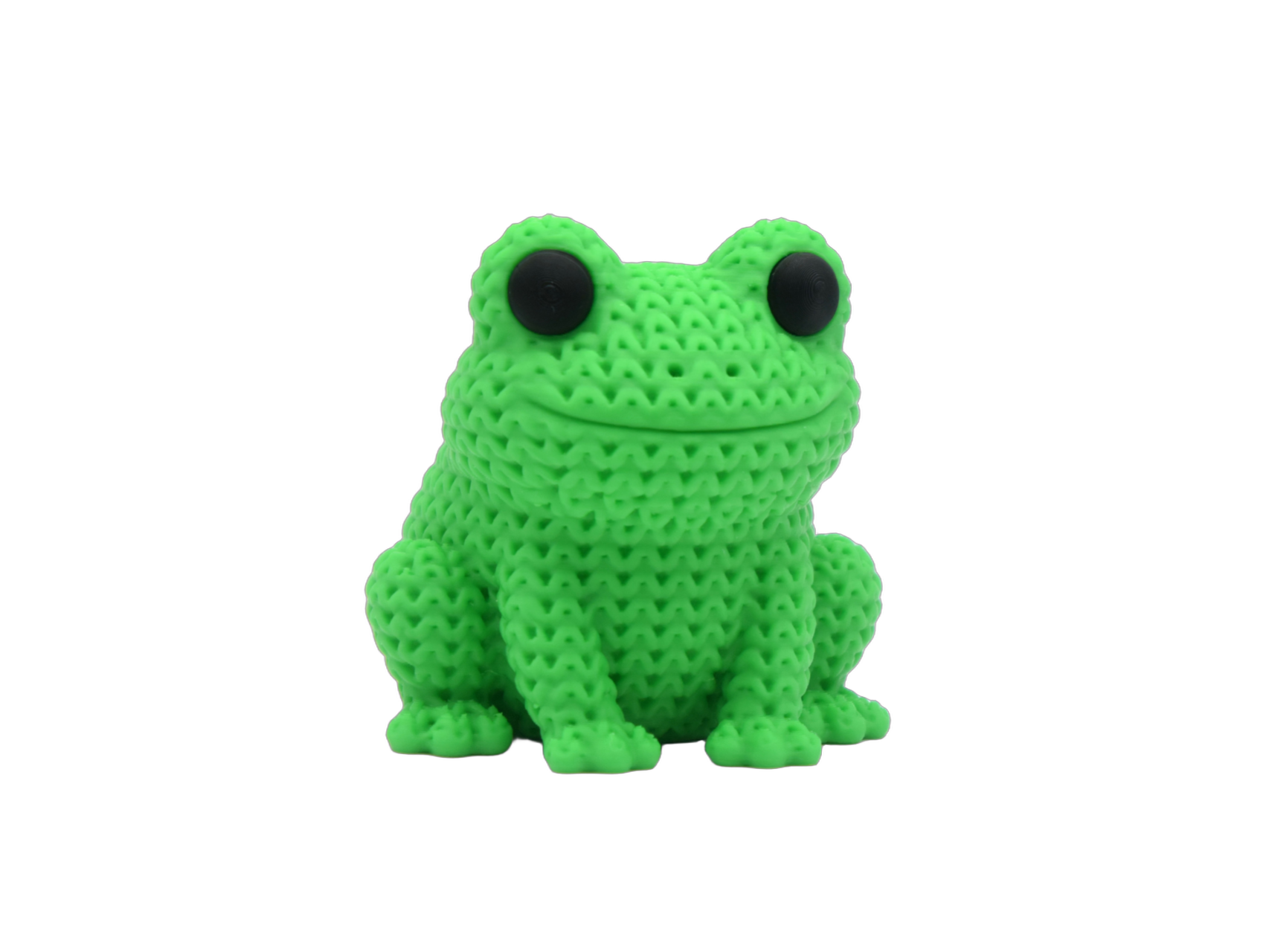 Frog animal figure with knit-inspired texture – Way2Cute.co.uk