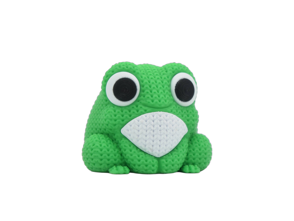 Frog animal figure with knit-inspired texture – Way2Cute.co.uk