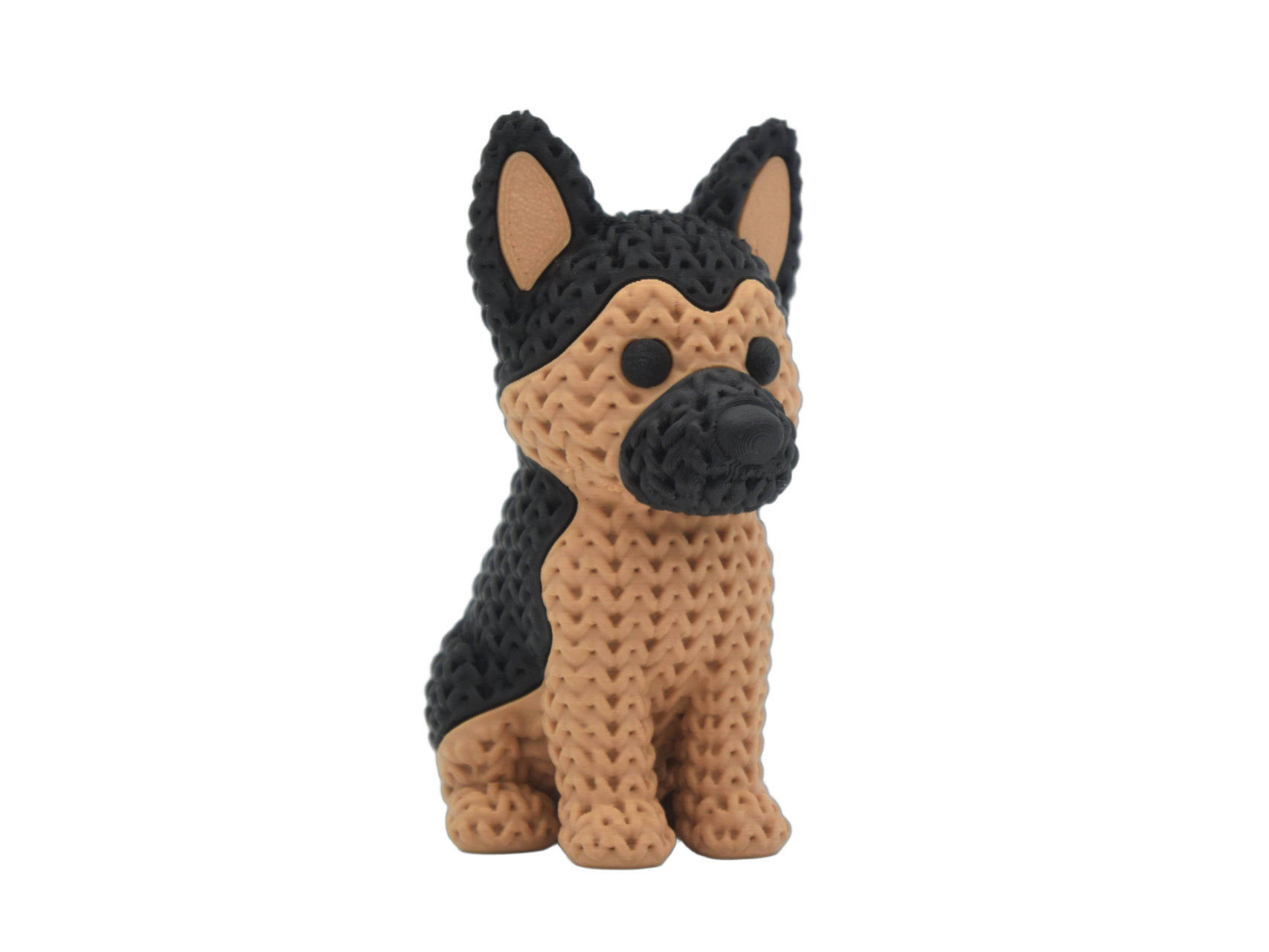 German Shepherd Dog animal figure with knit-inspired texture – Way2Cute.co.uk