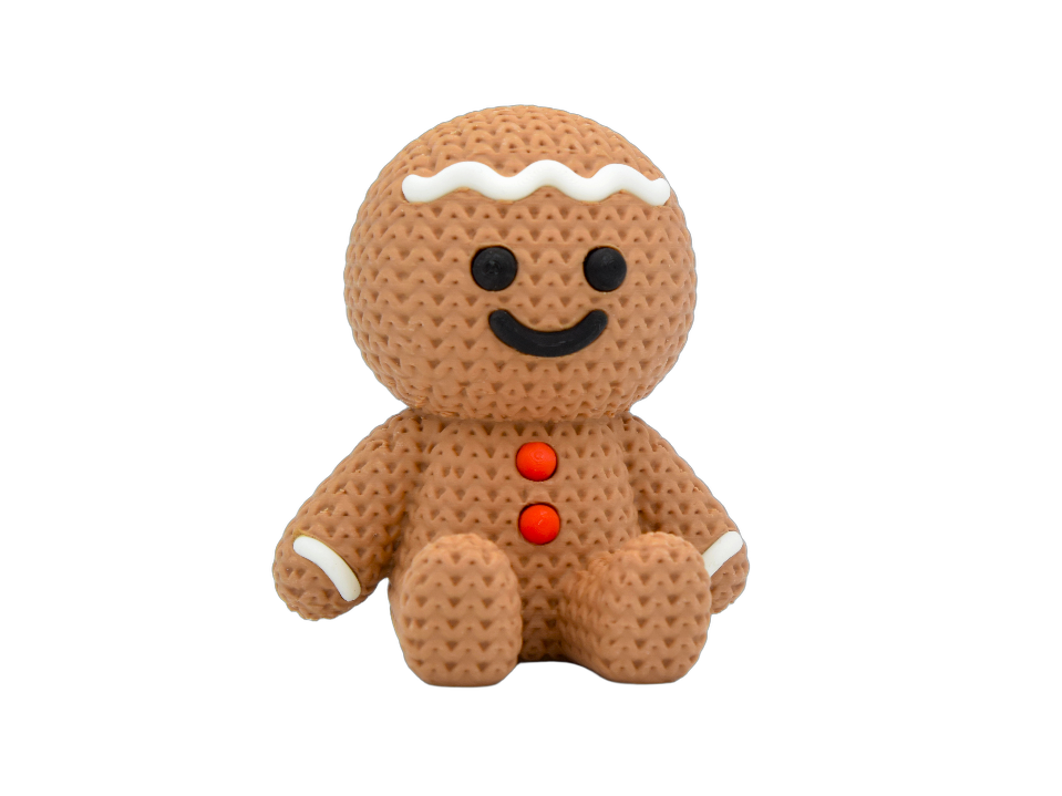 Gingerbread Man animal figure with knit-inspired texture – Way2Cute.co.uk