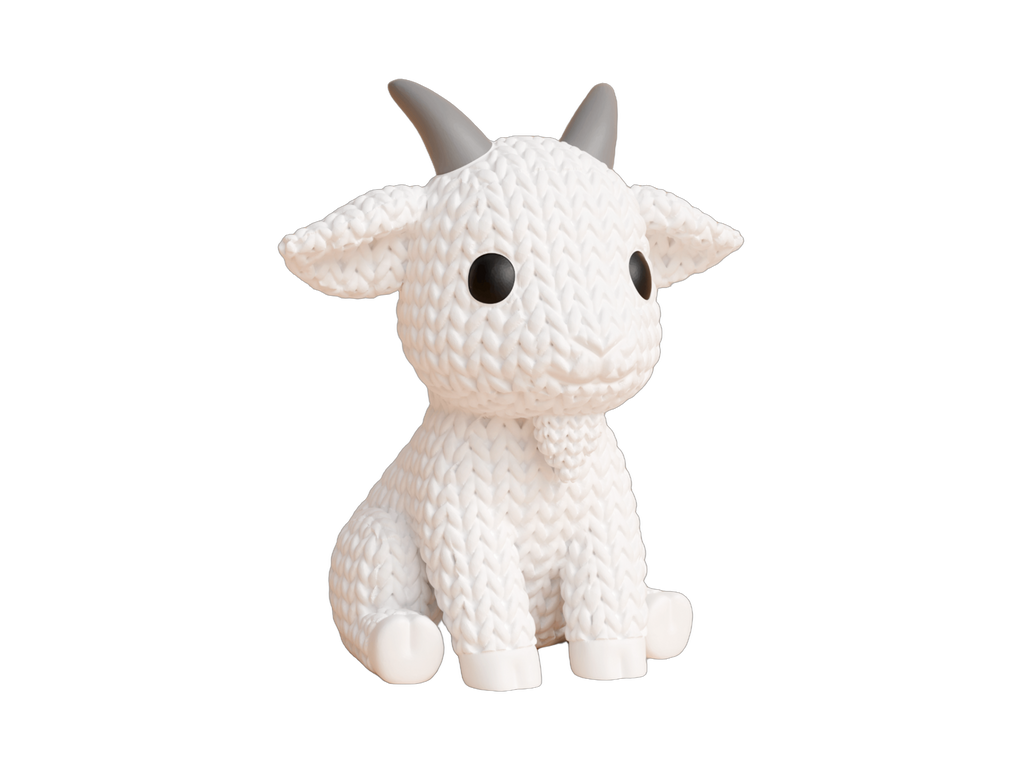 Goat animal figure with knit-inspired texture – Way2Cute.co.uk
