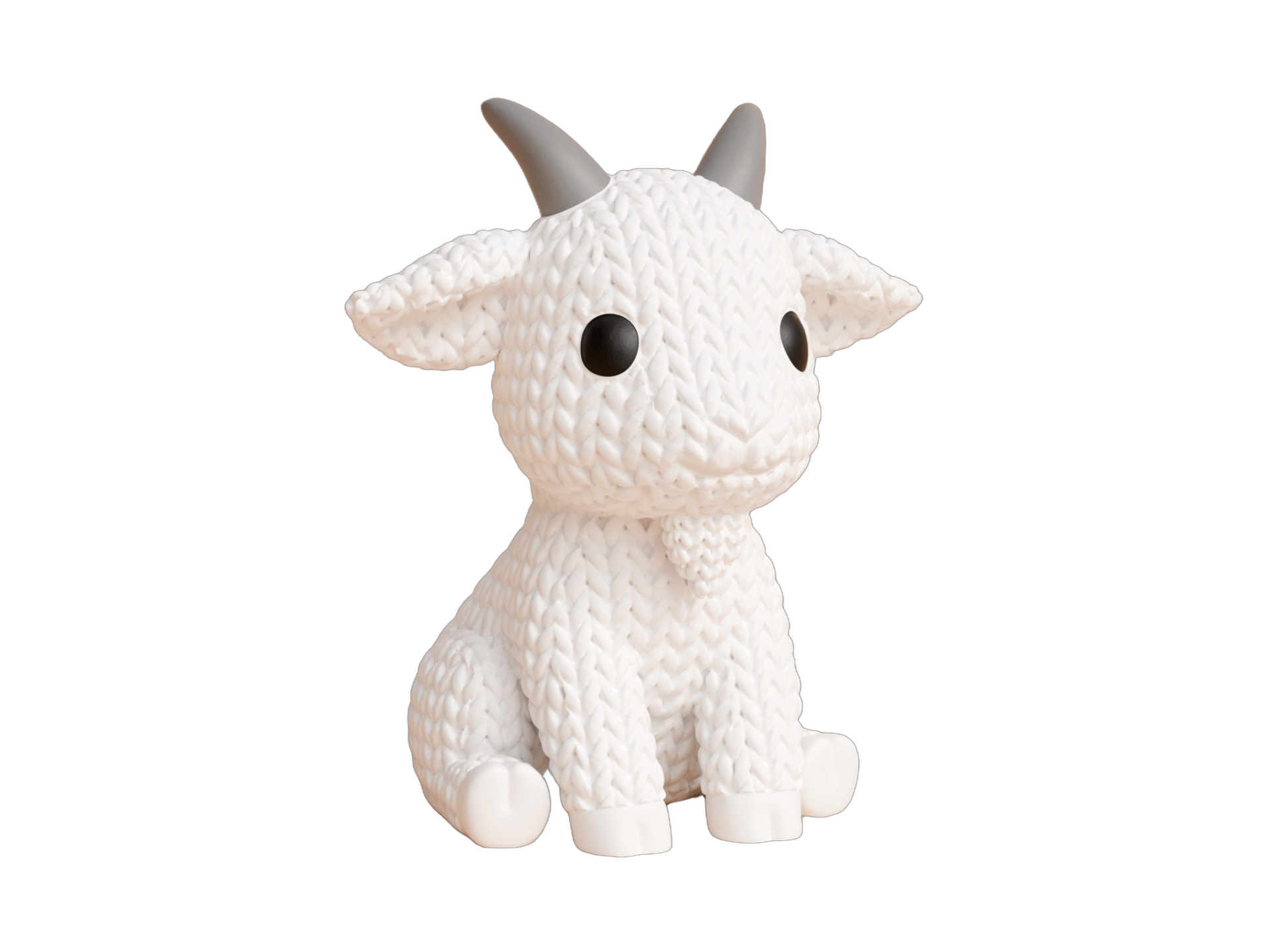 Goat animal figure with knit-inspired texture – Way2Cute.co.uk