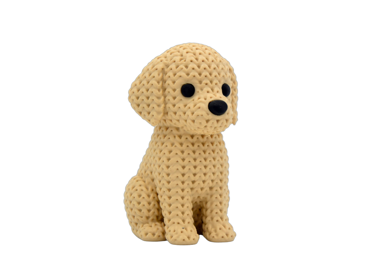 Golden Retriever Dog animal figure with knit-inspired texture – Way2Cute.co.uk