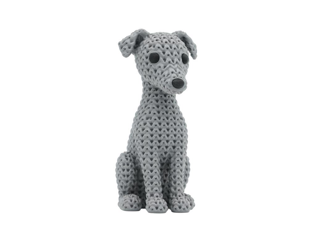 Greyhound Dog animal figure with knit-inspired texture – Way2Cute.co.uk