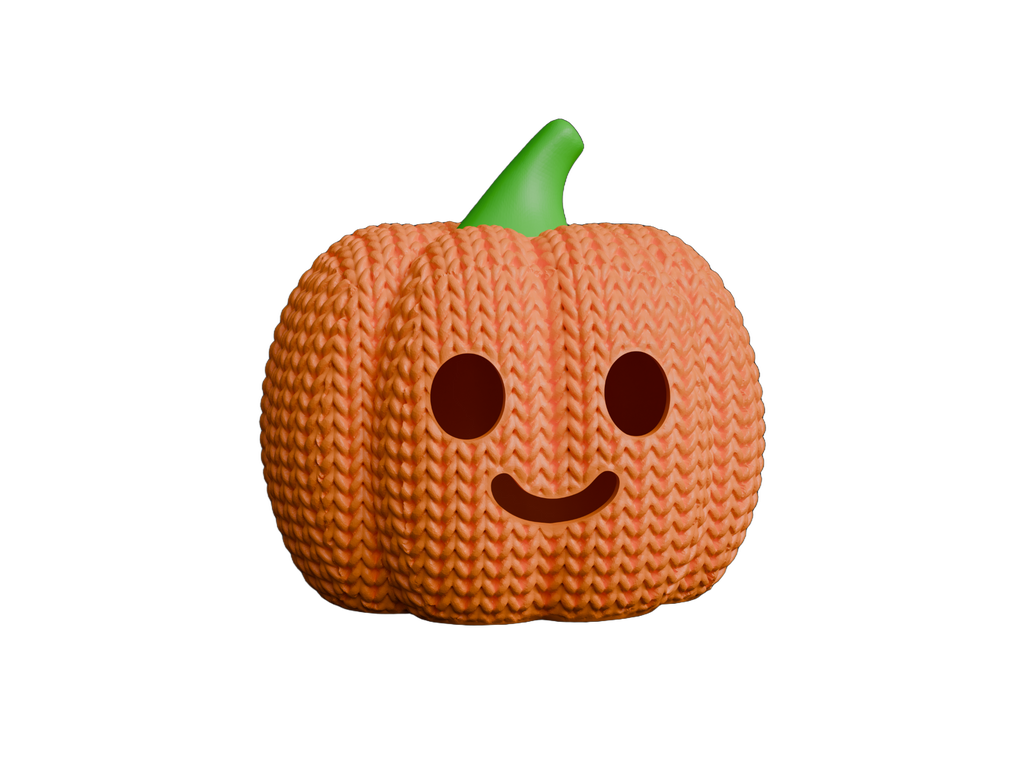 Halloween Pumpkin Jack-O-Lantern animal figure with knit-inspired texture – Way2Cute.co.uk