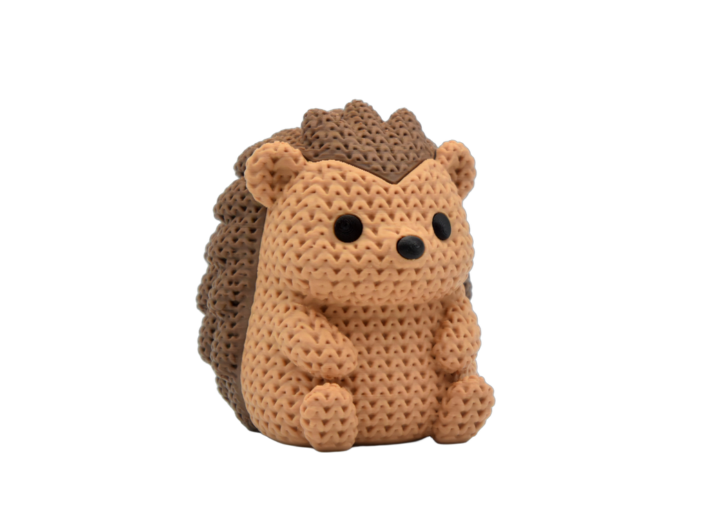 Hedgehog animal figure with knit-inspired texture – Way2Cute.co.uk
