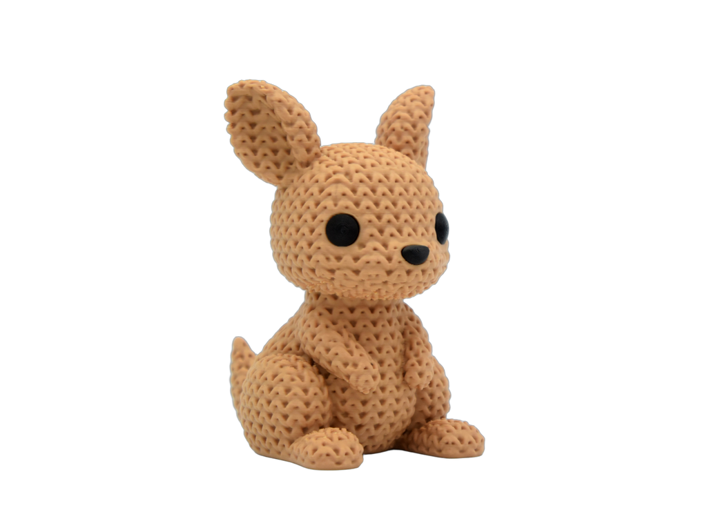 Kangaroo animal figure with knit-inspired texture – Way2Cute.co.uk