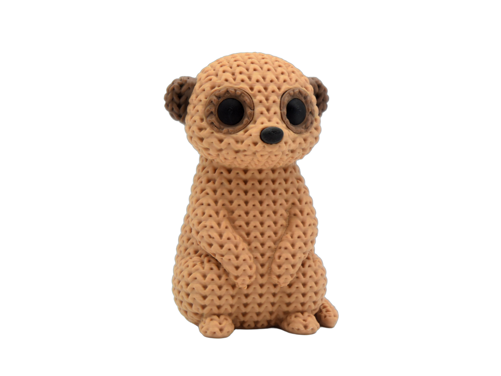 Meerkat animal figure with knit-inspired texture – Way2Cute.co.uk