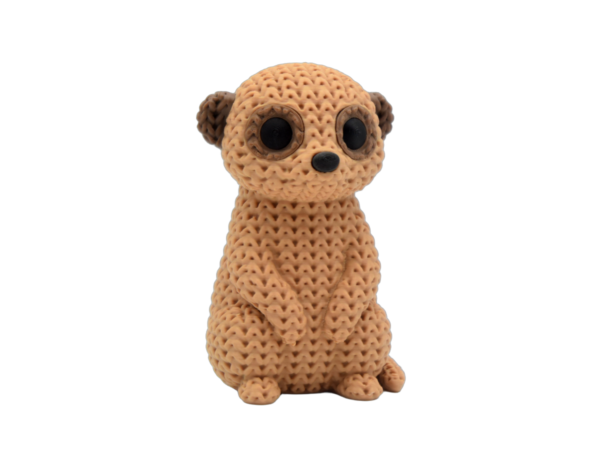 Meerkat animal figure with knit-inspired texture – Way2Cute.co.uk