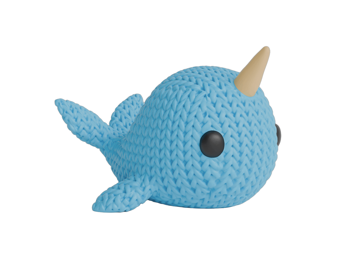 Narwhal animal figure with knit-inspired texture – Way2Cute.co.uk