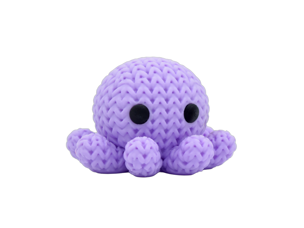 Octopus animal figure with knit-inspired texture – Way2Cute.co.uk