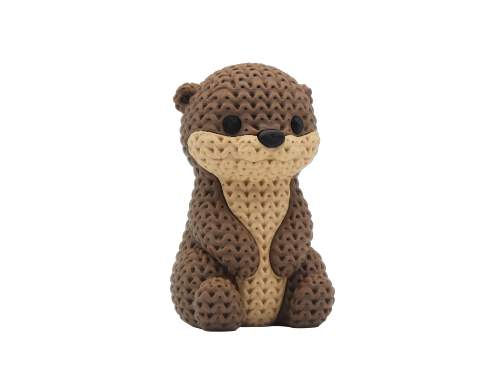 Otter animal figure with knit-inspired texture – Way2Cute.co.uk
