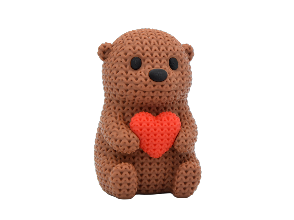 Otter With Heart animal figure with knit-inspired texture – Way2Cute.co.uk