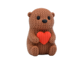 Otter With Heart animal figure with knit-inspired texture – Way2Cute.co.uk