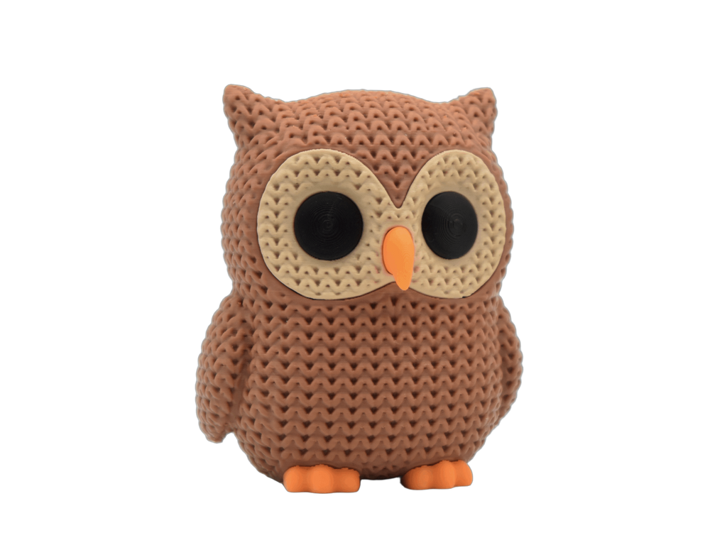 Owl animal figure with knit-inspired texture – Way2Cute.co.uk