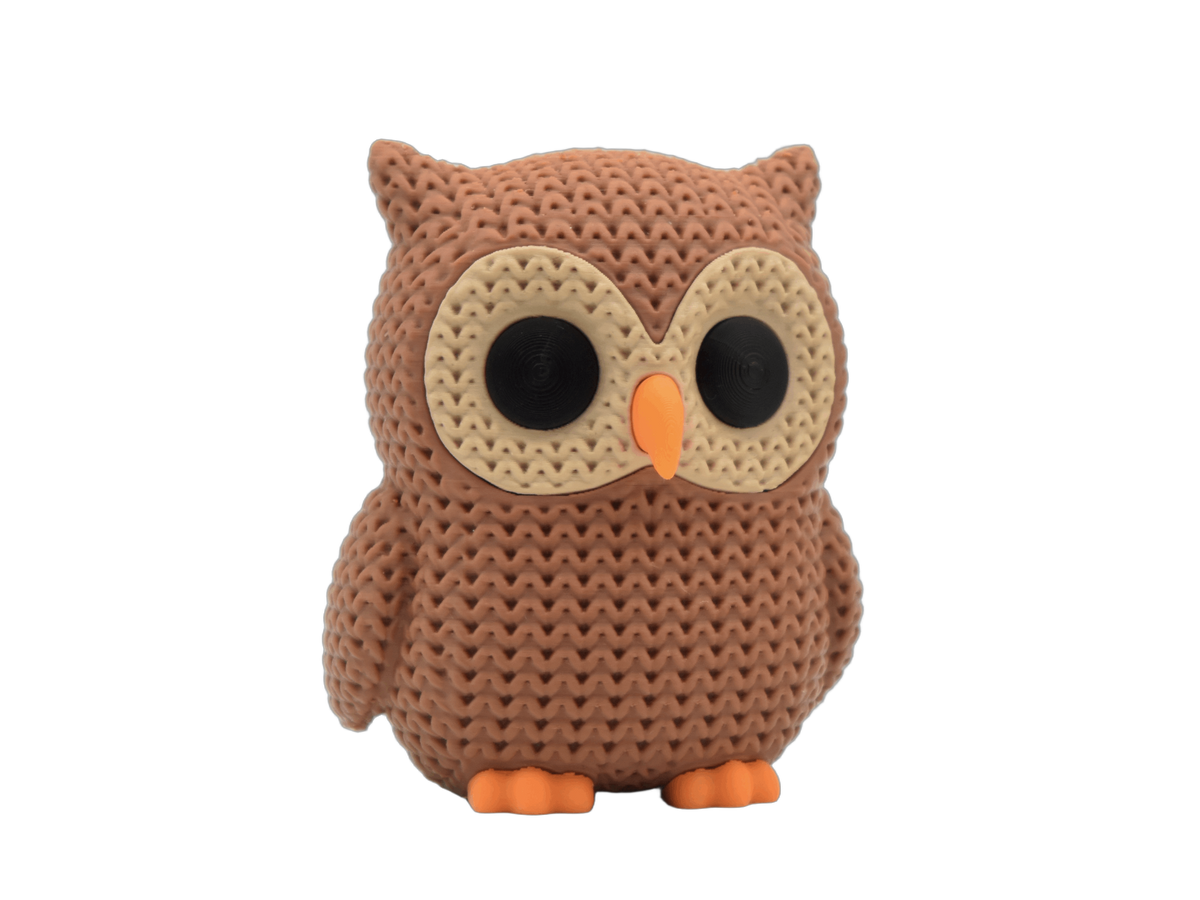 Owl animal figure with knit-inspired texture – Way2Cute.co.uk