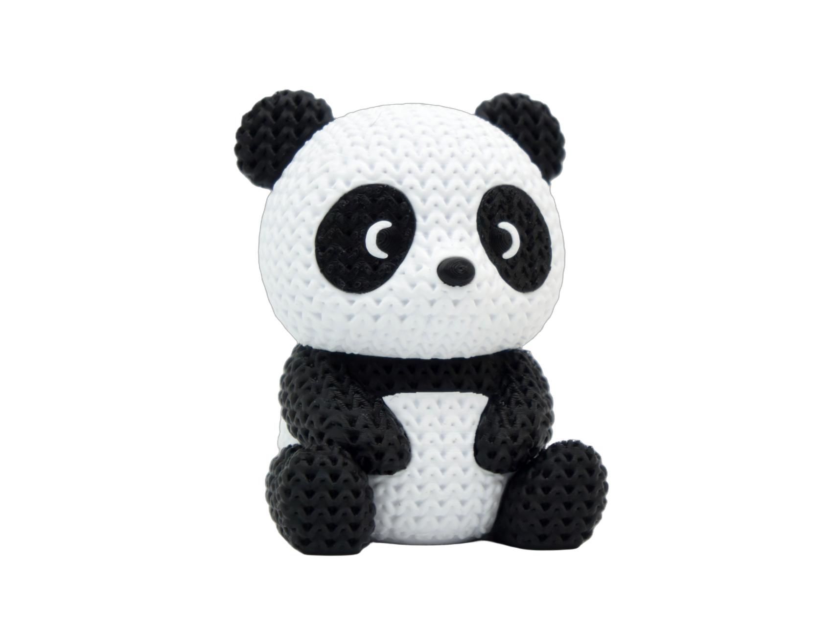 Panda animal figure with knit-inspired texture – Way2Cute.co.uk