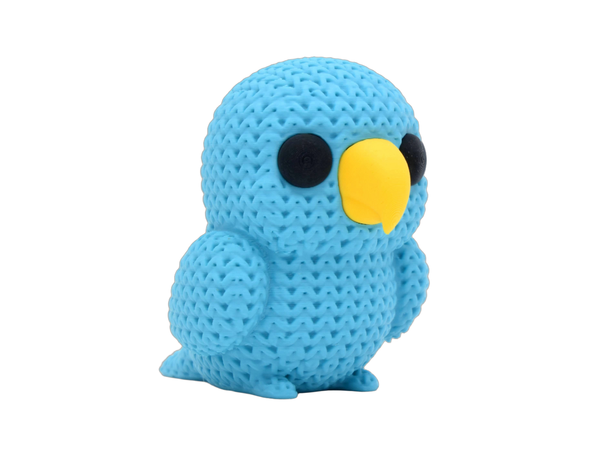 Parrot animal figure with knit-inspired texture – Way2Cute.co.uk