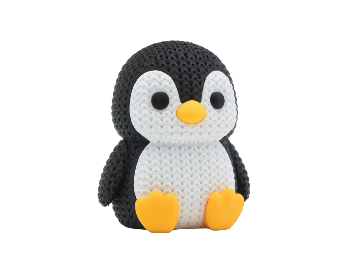 Penguin animal figure with knit-inspired texture – Way2Cute.co.uk