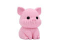 Pig animal figure with knit-inspired texture – Way2Cute.co.uk