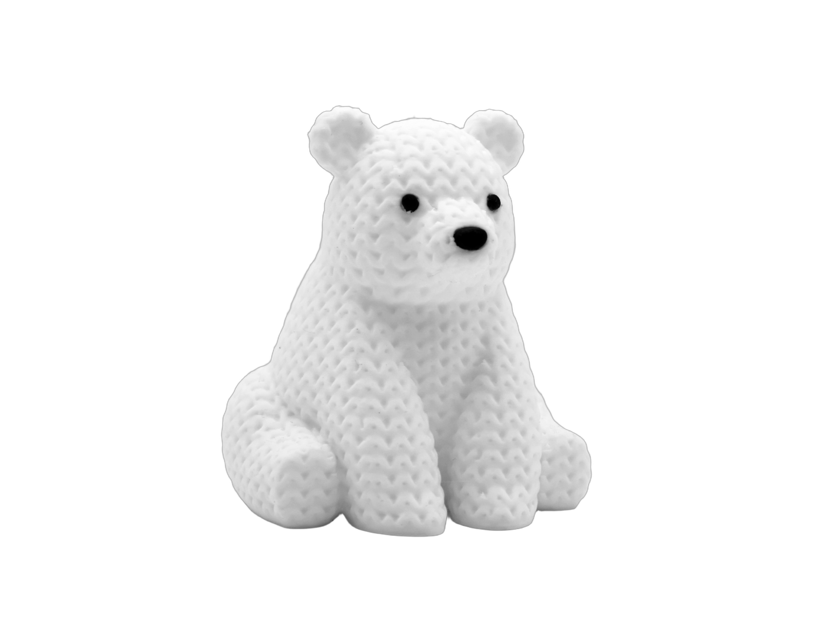 Polar Bear animal figure with knit-inspired texture – Way2Cute.co.uk