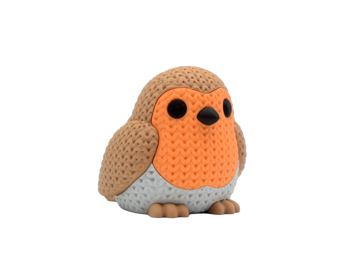 Robin Bird animal figure with knit-inspired texture – Way2Cute.co.uk