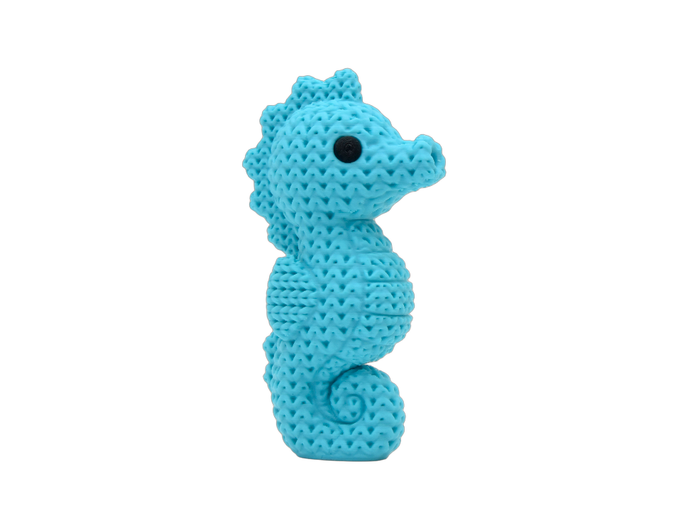 Seahorse animal figure with knit-inspired texture – Way2Cute.co.uk