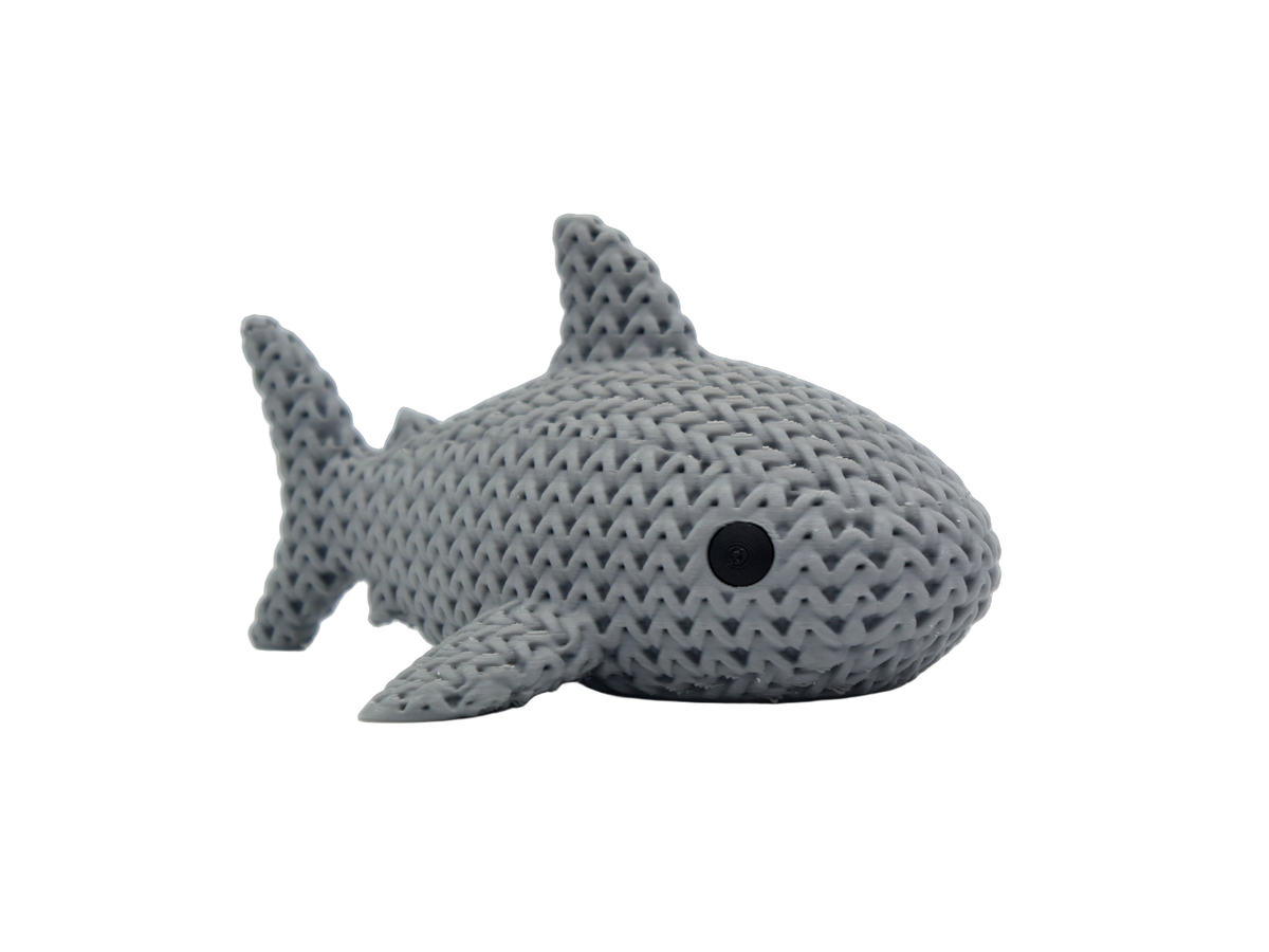 Shark animal figure with knit-inspired texture – Way2Cute.co.uk