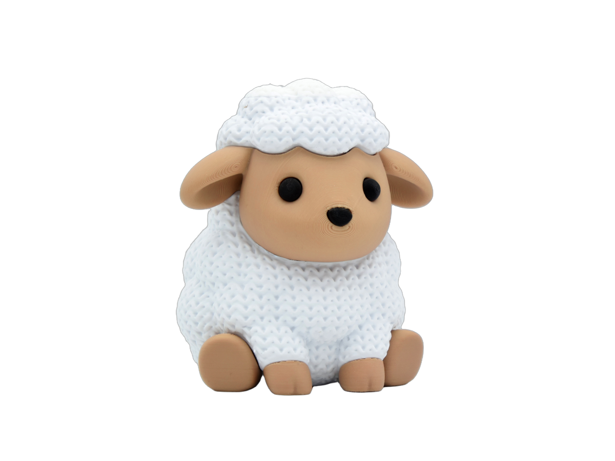 Sheep animal figure with knit-inspired texture – Way2Cute.co.uk