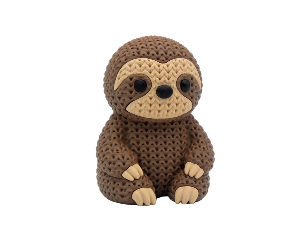 Sloth animal figure with knit-inspired texture – Way2Cute.co.uk