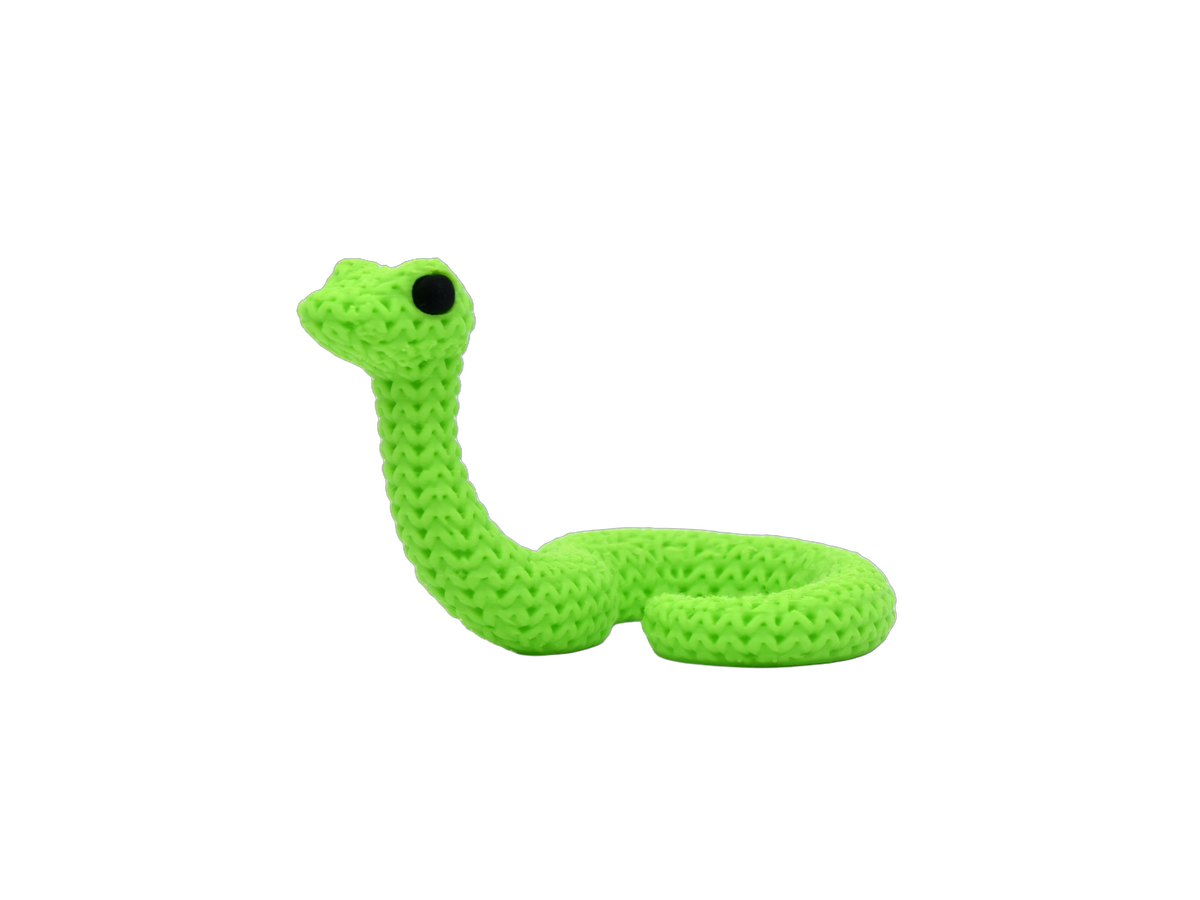 Snake animal figure with knit-inspired texture – Way2Cute.co.uk