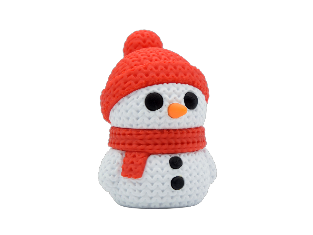 Snowman animal figure with knit-inspired texture – Way2Cute.co.uk
