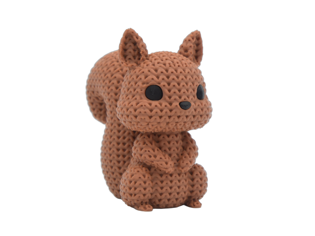 Squirrel animal figure with knit-inspired texture – Way2Cute.co.uk