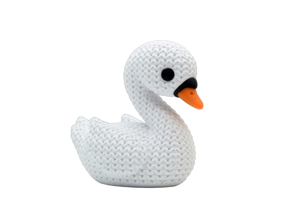 Swan animal figure with knit-inspired texture – Way2Cute.co.uk