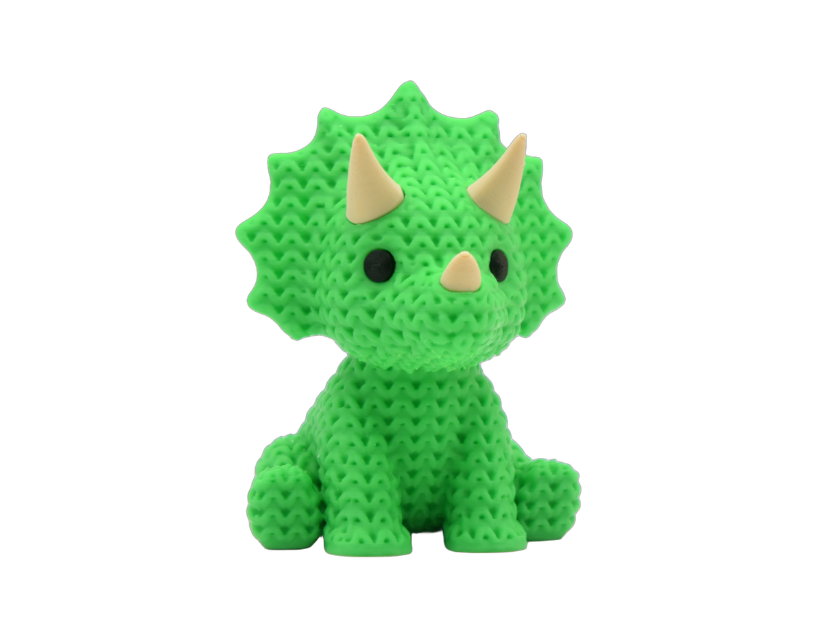 Triceratops Dinosaur animal figure with knit-inspired texture – Way2Cute.co.uk