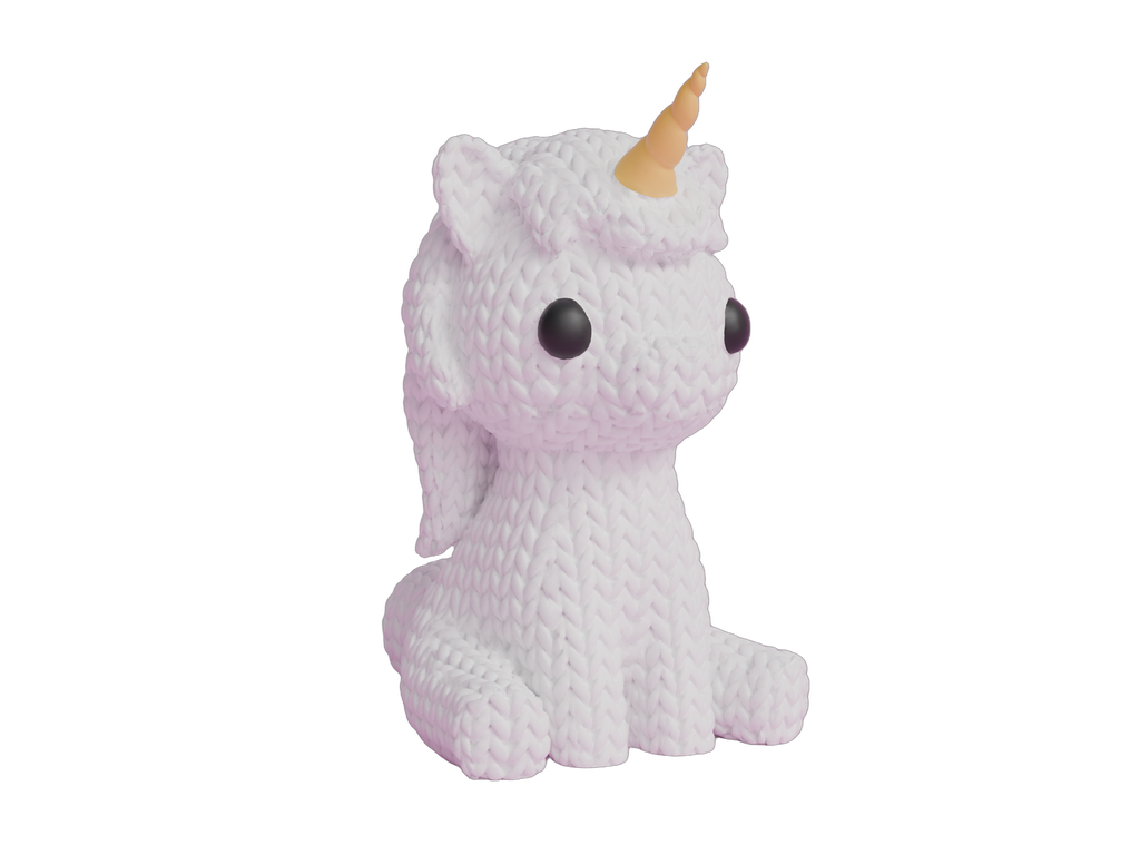 Unicorn animal figure with knit-inspired texture – Way2Cute.co.uk