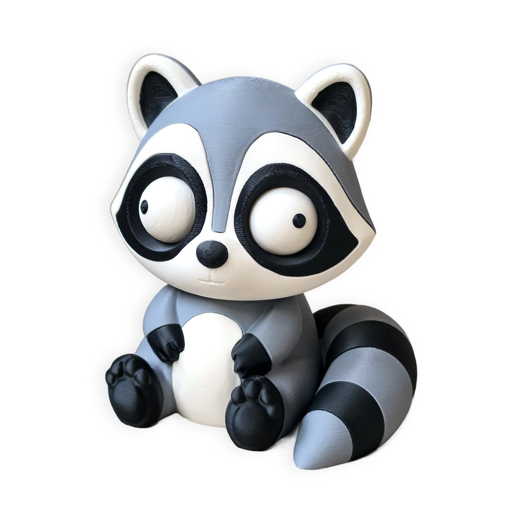 Goofy Raccoon – Moving Eyes – view 2 – Way2Cute.co.uk