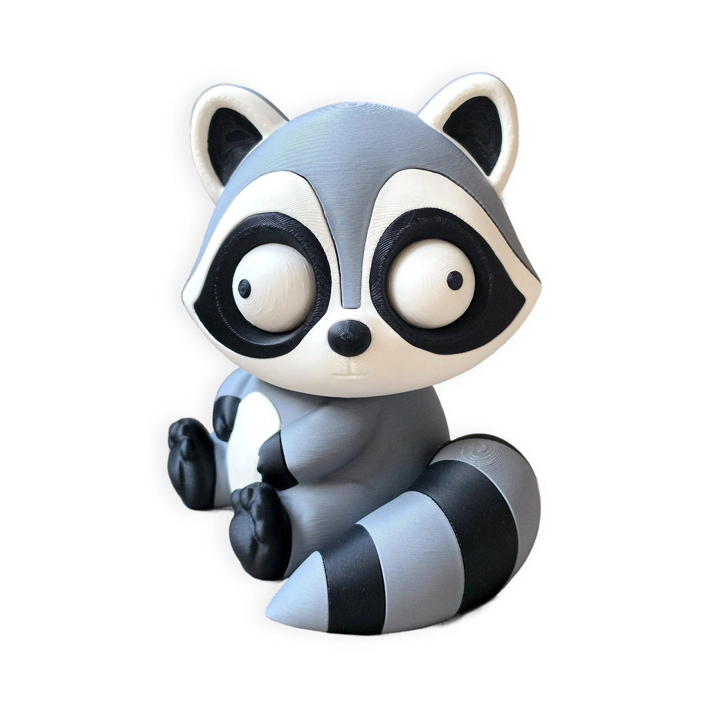 Goofy Raccoon – Moving Eyes – view 4 – Way2Cute.co.uk