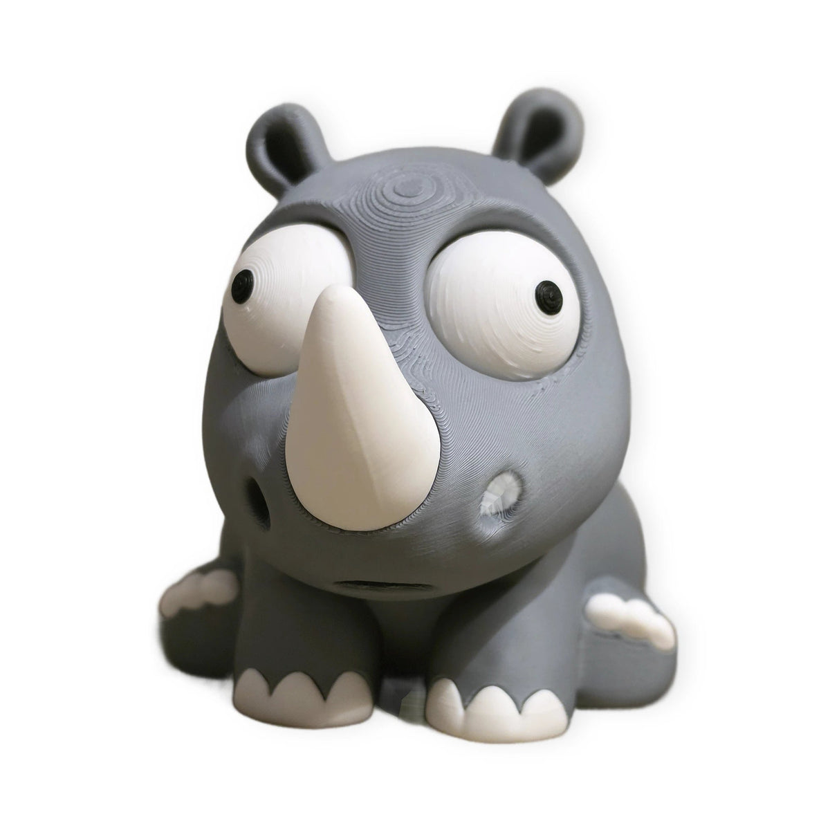 Goofy Rhino – Moving Eyes – view 2 – Way2Cute.co.uk