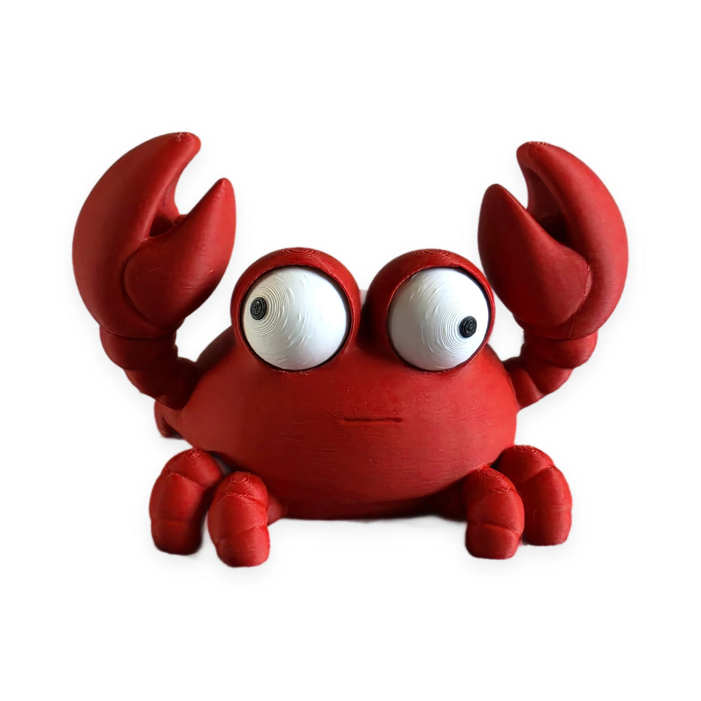 Goofy Crab – Moving Eyes – view 2 – Way2Cute.co.uk