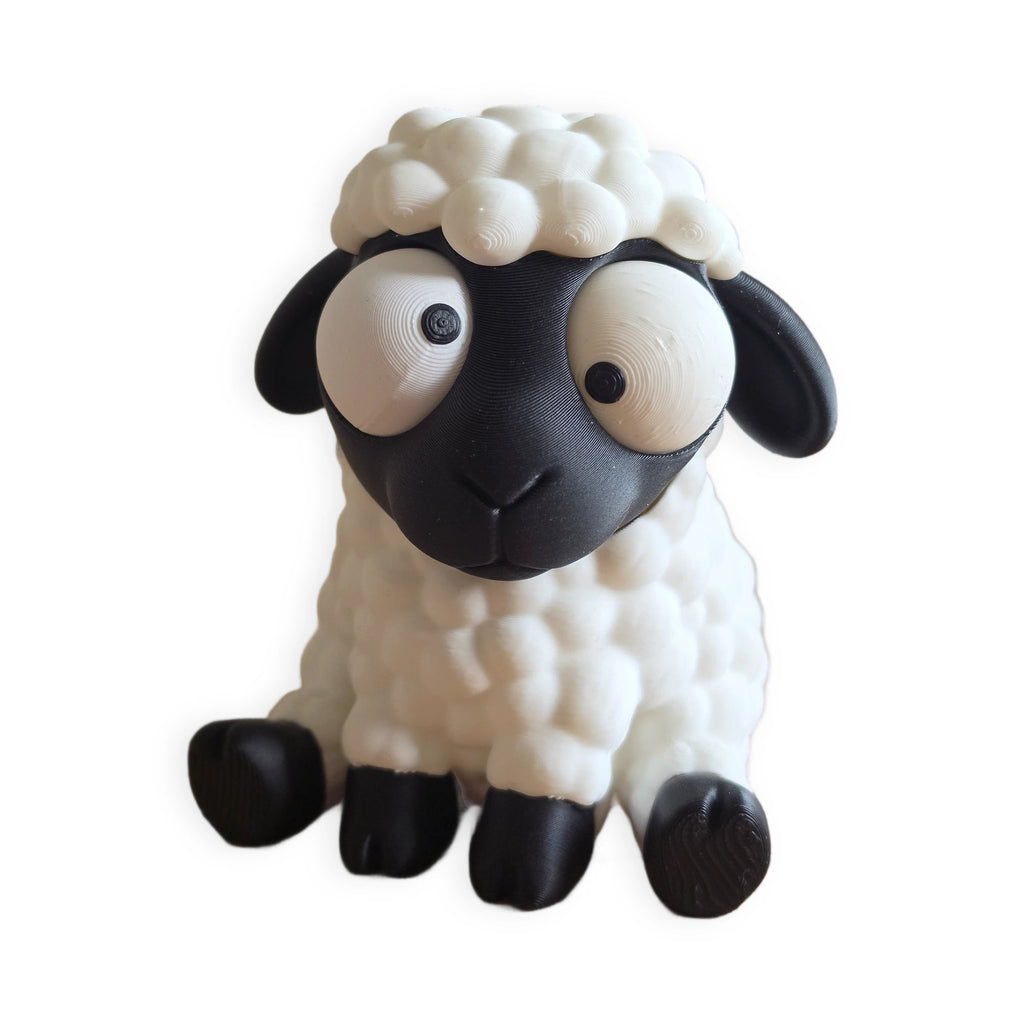Goofy Sheep – Moving Eyes – view 2 – Way2Cute.co.uk