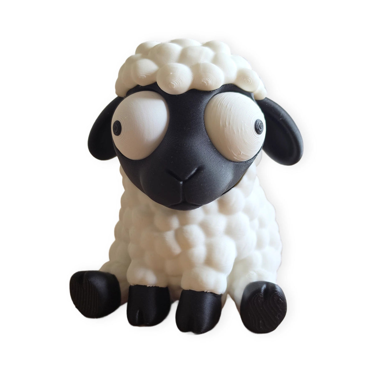 Goofy Sheep – Moving Eyes – view 3 – Way2Cute.co.uk