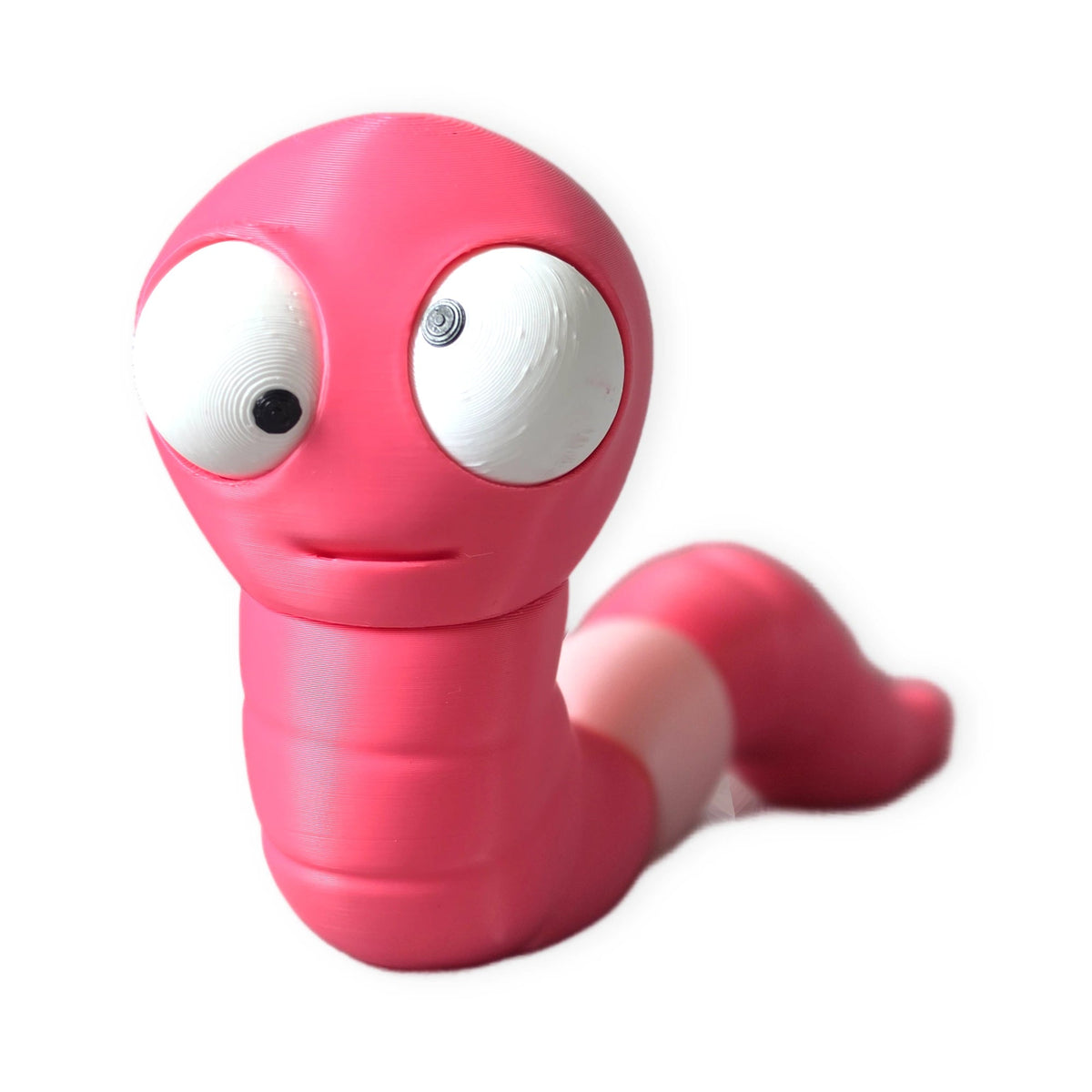 Goofy Worm – Moving Eyes – view 1 – Way2Cute.co.uk