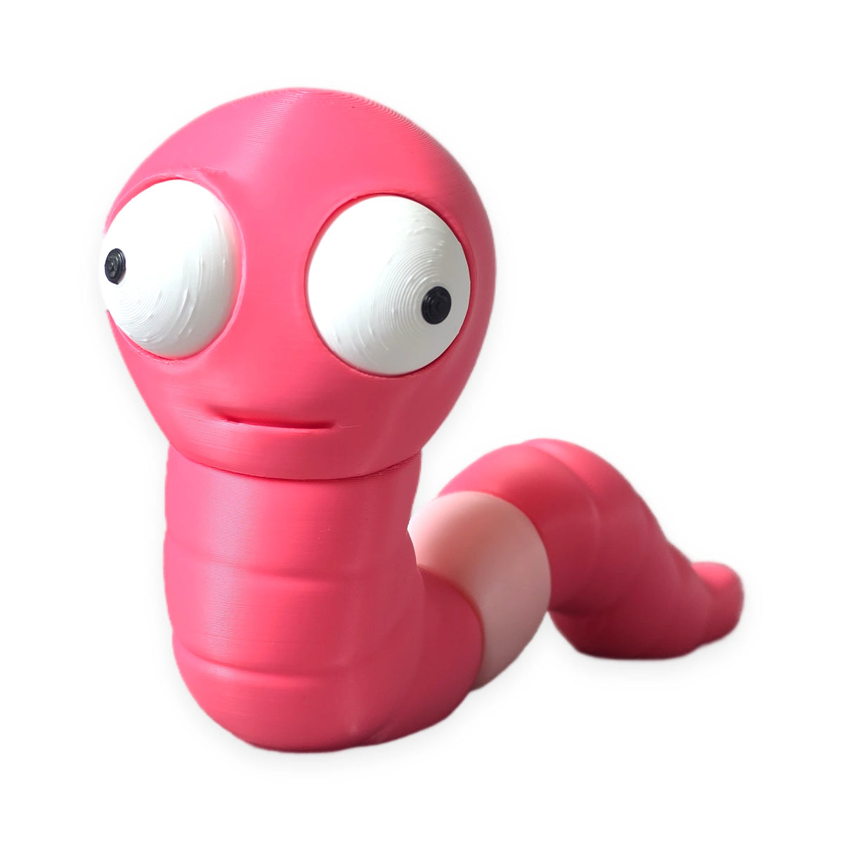 Goofy Worm – Moving Eyes – view 3 – Way2Cute.co.uk