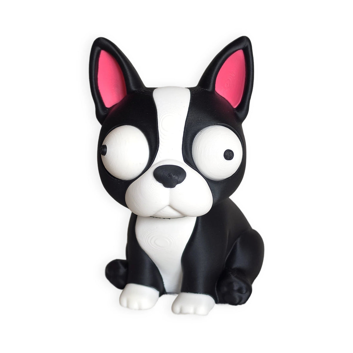 Goofy Boston Terrier – Moving Eyes – view 2 – Way2Cute.co.uk