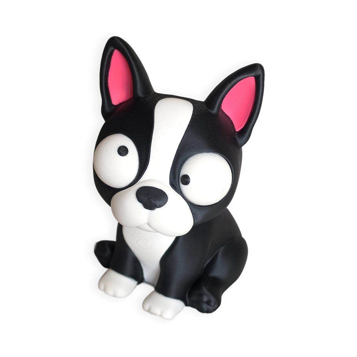 Goofy Boston Terrier – Moving Eyes – view 3 – Way2Cute.co.uk