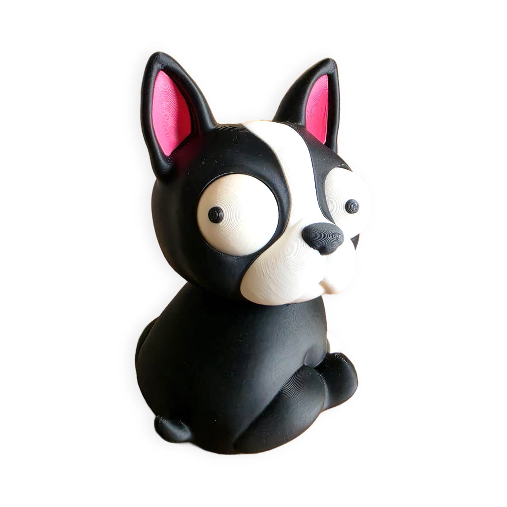 Goofy Boston Terrier – Moving Eyes – view 4 – Way2Cute.co.uk