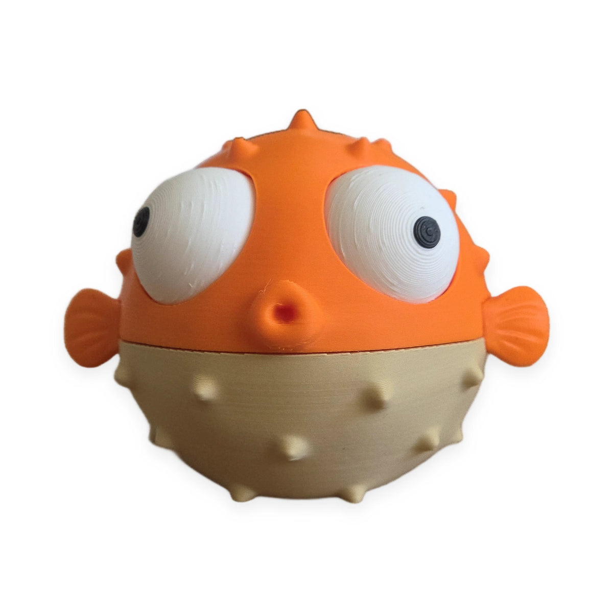 Goofy Pufferfish – Moving Eyes – view 2 – Way2Cute.co.uk
