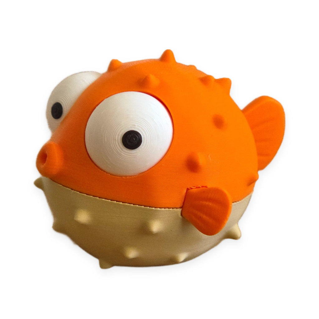 Goofy Pufferfish – Moving Eyes – view 3 – Way2Cute.co.uk
