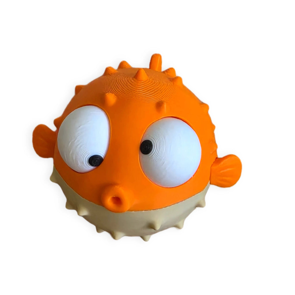 Goofy Pufferfish – Moving Eyes – view 4 – Way2Cute.co.uk